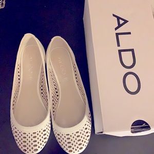 ALDO, white flats, size 7